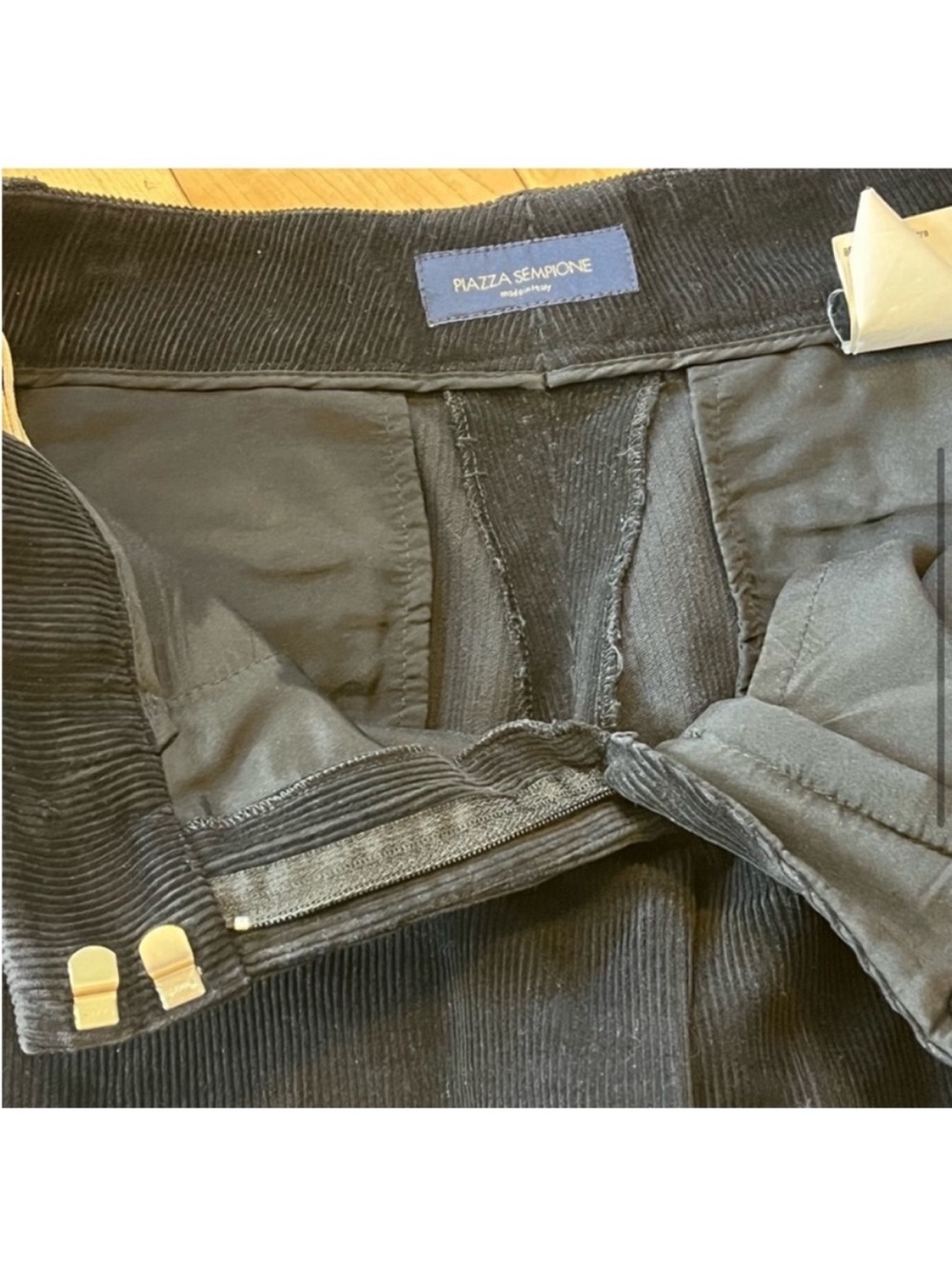 Piazza Sempione black corduroy pants size IT 42 US 6 - Picture 5 of 9